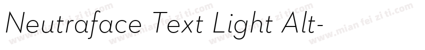 Neutraface Text Light Alt字体转换